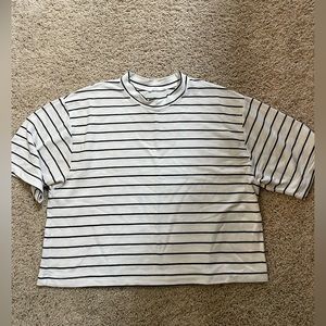 Carley Jean Los Angeles cropped sleep top striped